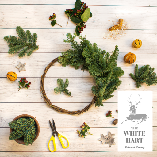 Christmas Wreath Workshop at The White Hart - Saturday 22nd November 2025